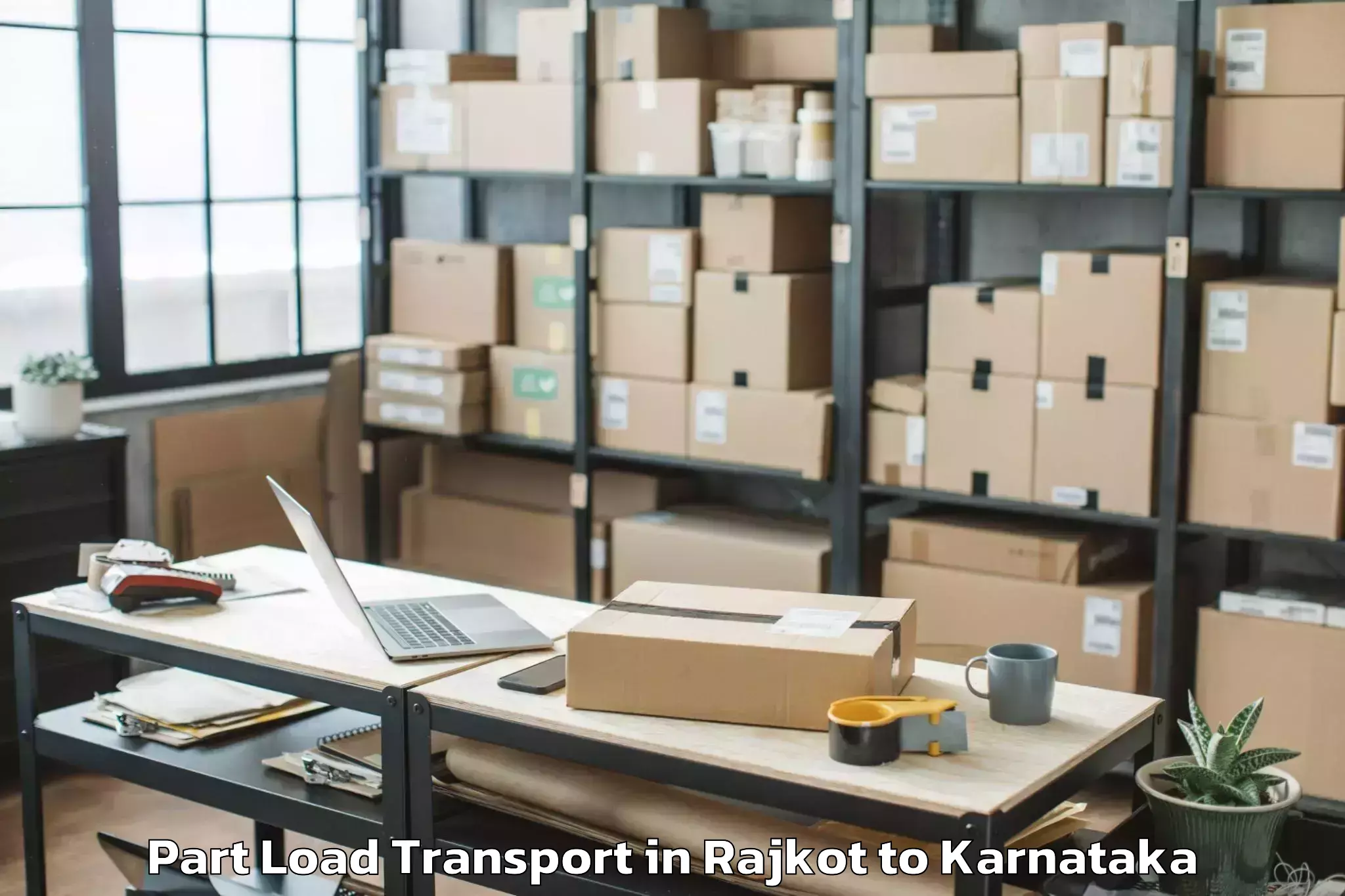 Affordable Rajkot to Belluru Part Load Transport